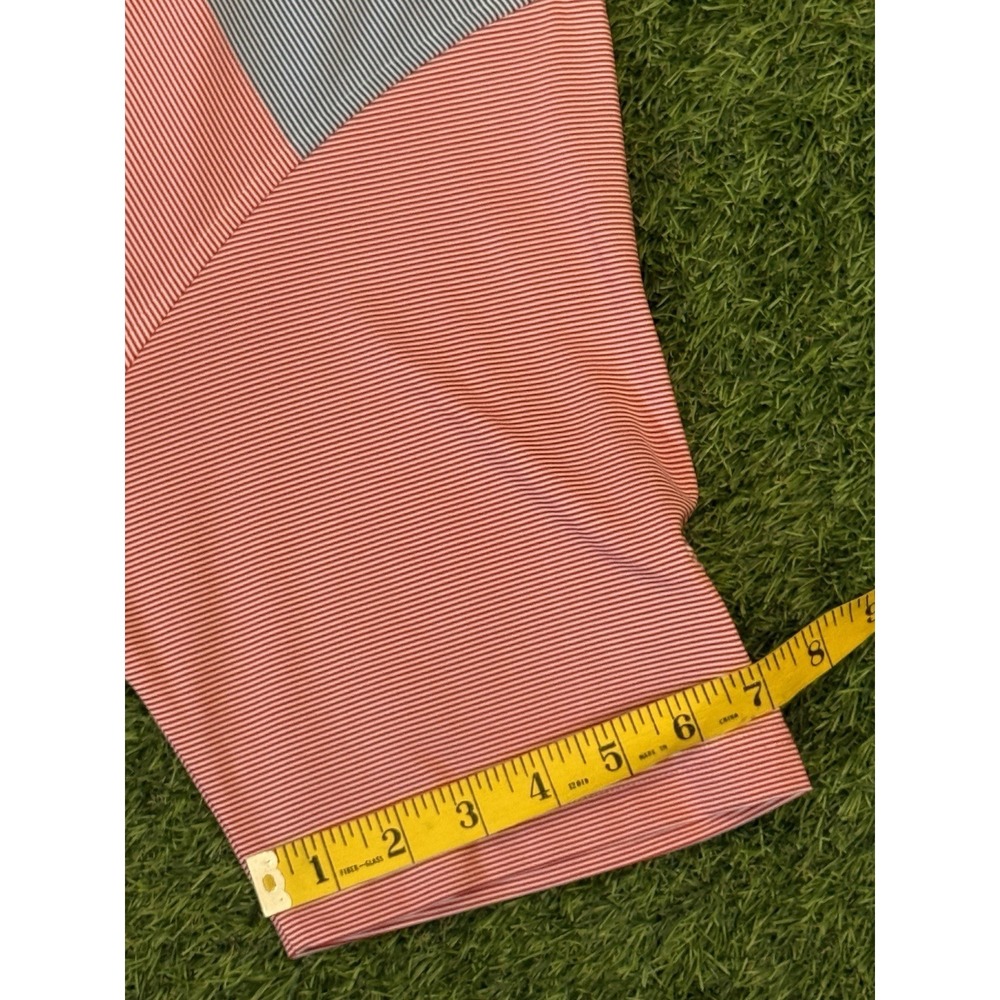 Footjoy Polo Shirt Mens XL Red Blue Striped Golf Stretch Casual Preppy FJ - Picture 13 of 13